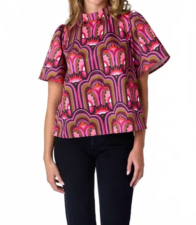 Crosby By Mollie Burch Loucia Mockneck Top In Gatsby In Multi