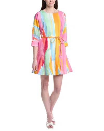 Crosby By Mollie Burch Lucy Linen-blend Mini Dress In Multi