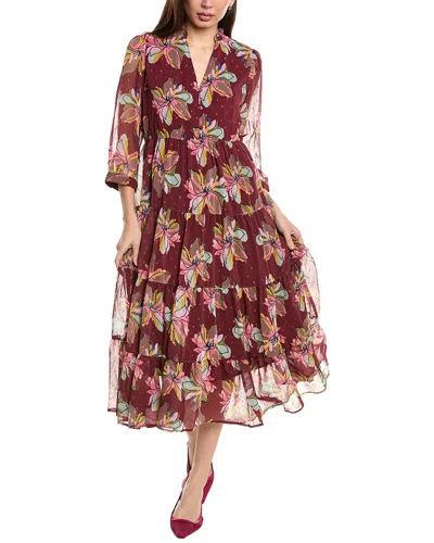 Crosby By Mollie Burch Macrostie Midi Dress In Red