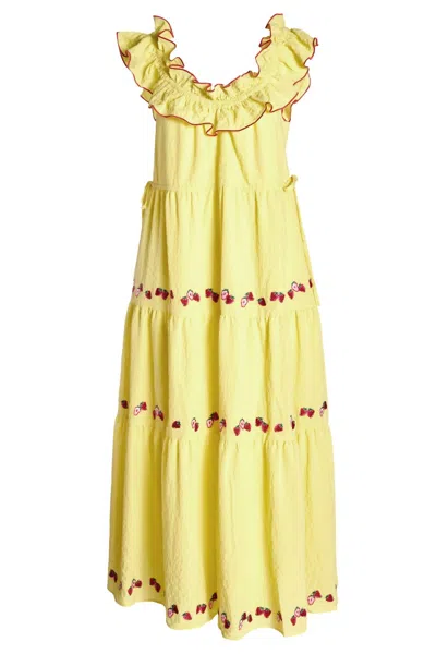 Crosby By Mollie Burch Margot Dress In Lemon Lime In Yellow