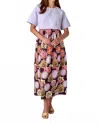 Crosby By Mollie Burch Marlow A-line Skirt In Stamps In Multi