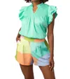 Crosby By Mollie Burch Matthews Short In Sunset Colorblock