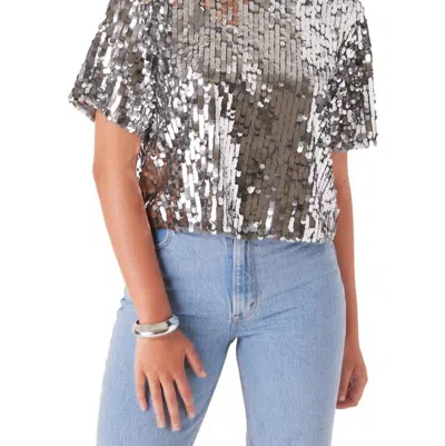 Crosby By Mollie Burch Maxwell Short Sleeve Tee In Disco Sequin In Multi