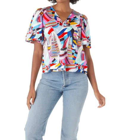 Crosby By Mollie Burch Meredith Top In Mainsail In Multi