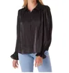 Crosby By Mollie Burch Nell Button-up Top In Black In Brown