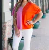 Crosby By Mollie Burch Nora Top In Bright Orchid/red Glow