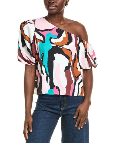 Crosby By Mollie Burch Palmer Linen-blend Top In Multi