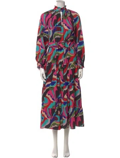 Pre-owned Crosby By Mollie Burch Printed Long Dress In Multi
