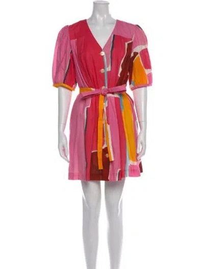 Pre-owned Crosby By Mollie Burch Printed Mini Dress In Pink