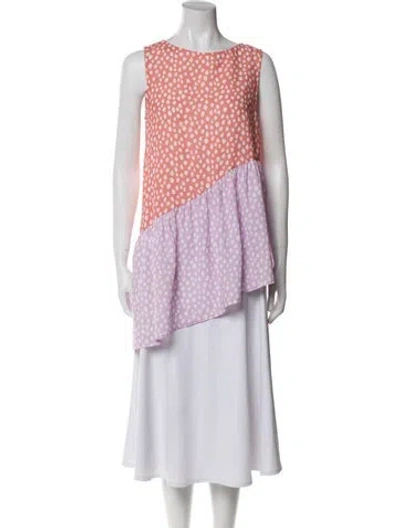 Pre-owned Crosby By Mollie Burch Printed Scoop Neck Tunic In Multi