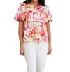 Crosby By Mollie Burch Remi Top In Pink Tropics In Multi