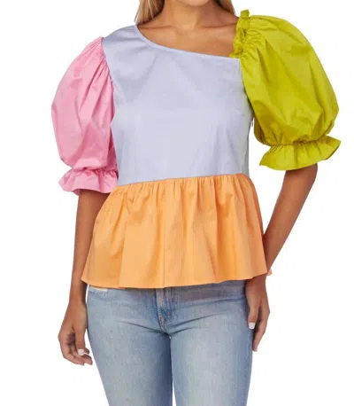 Crosby By Mollie Burch Rooney Top In Spring Colorblock In Multi