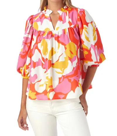 Crosby By Mollie Burch Rosie Top In Coral Charm