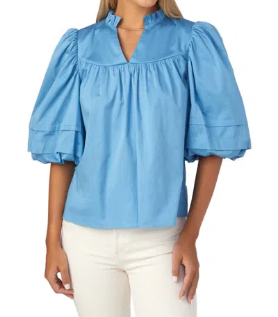 Crosby By Mollie Burch Rosie Top In Sky In Blue