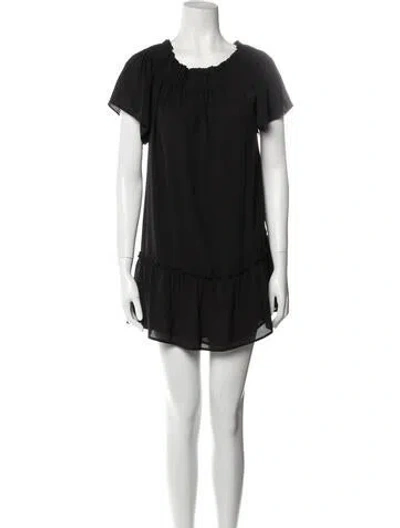 Pre-owned Crosby By Mollie Burch Scoop Neck Mini Dress In Black