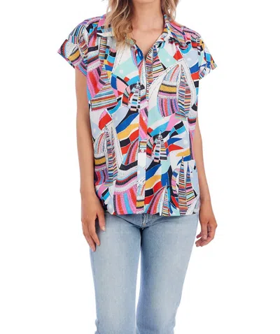 Crosby By Mollie Burch Scout Top In Mainsail In Multi