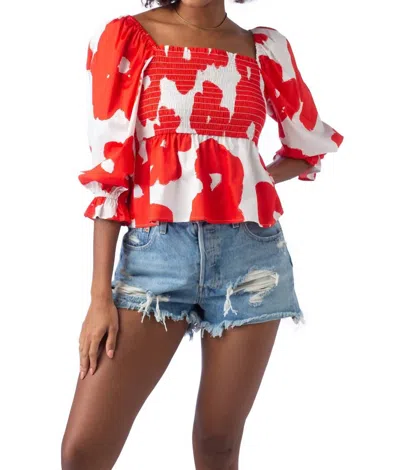 Crosby By Mollie Burch Shelby Top In Poppy