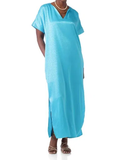 Crosby By Mollie Burch Shep Caftan Dress In Biscayne Bay In Blue