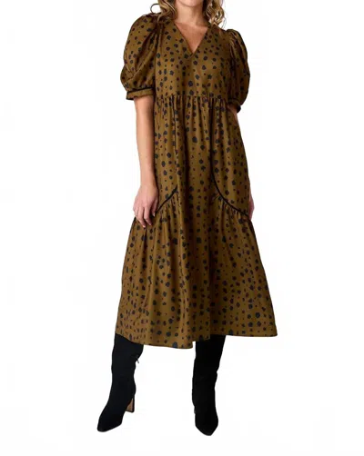 Crosby By Mollie Burch Shira Dress In Ink Spots In Brown