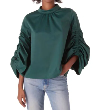 Crosby By Mollie Burch Sibyl Blouse In Balsam Green In Brown