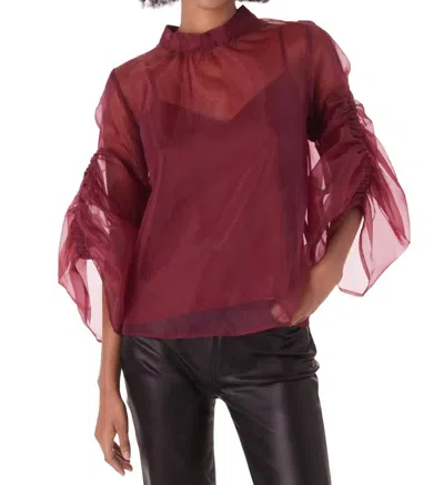 Crosby By Mollie Burch Sibyl Blouse In Cabernet In Red