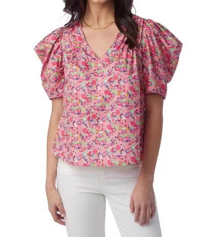 Crosby By Mollie Burch Stetson Top In Bougainvillea In Multi