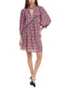 Crosby By Mollie Burch Story Dress In Art In Bloom Micro In Pink