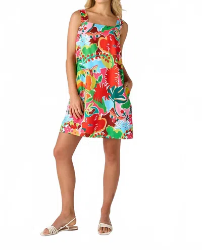 Crosby By Mollie Burch Warren Square Neck Sleeveless Mini Dress In Tropicana In Multi
