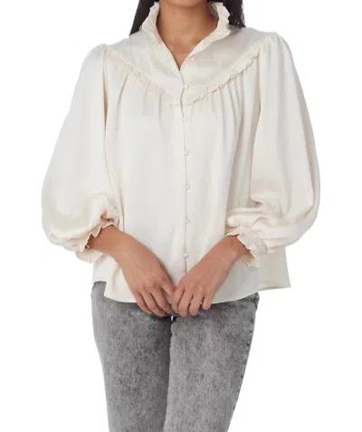 Crosby By Mollie Burch Wells Top In Ivory In Beige