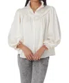 Crosby By Mollie Burch Wells Top In Ivory In Multi