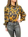 Crosby By Mollie Burch Wesson Top In Leopard In Multi