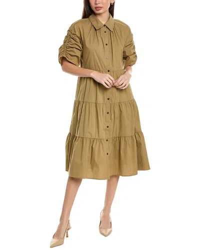Crosby By Mollie Burch Whit Shirtdress In Green