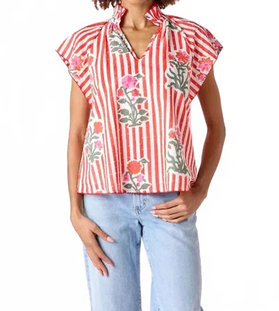 Crosby By Mollie Burch Wilkes Top In Garden Parasol In Multi