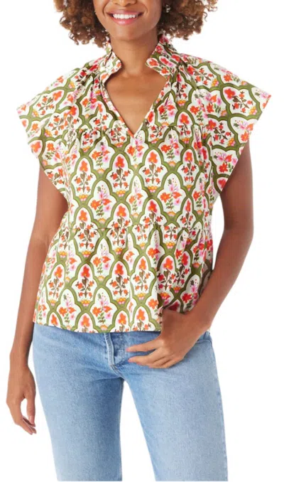 Crosby By Mollie Burch Wilson Top In Garden Lattice In Multi