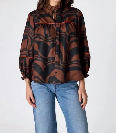 Crosby By Mollie Burch Worth Blouse In Canyon In Beige