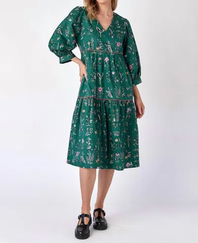 Crosby By Mollie Burch Wylie Midi Dress In Botany In Multi