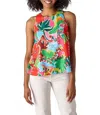 Crosby By Mollie Burch Wynne Sleeveless Top In Tropicana In White