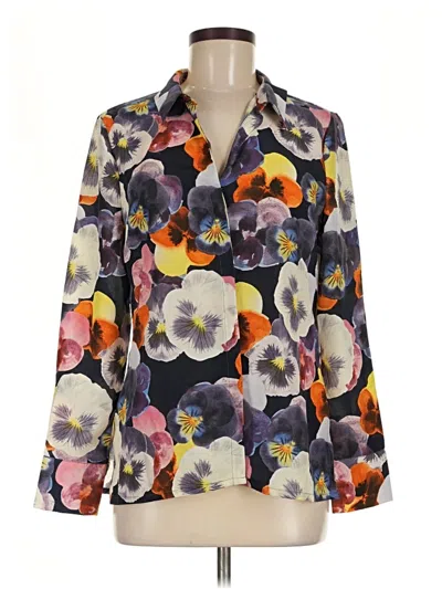 Pre-owned Crosby Long Sleeve Blouse In Gray