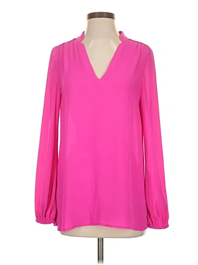 Pre-owned Crosby Long Sleeve Blouse In Pink