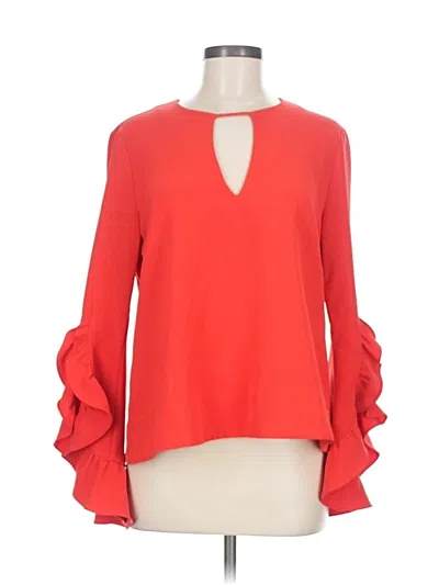 Pre-owned Crosby Long Sleeve Blouse In Red