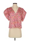 Crosby Short Sleeve Blouse In Pink