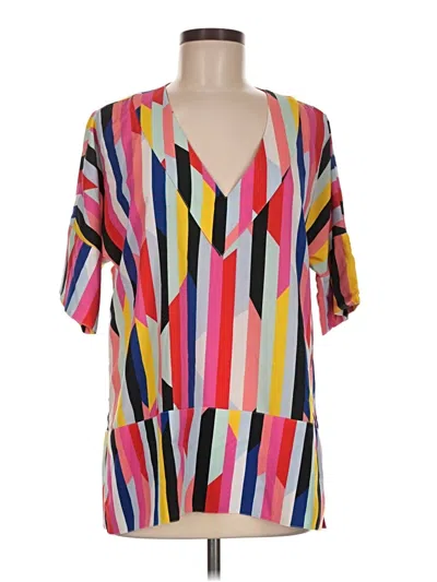 Pre-owned Crosby Short Sleeve Blouse In Pink