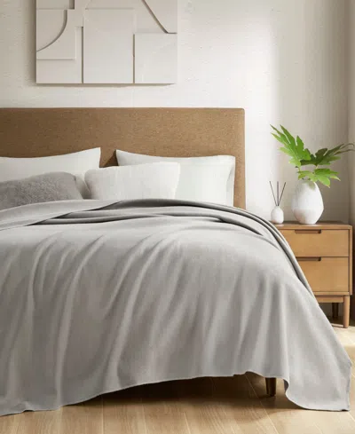 Croscill Andaz Solid Cotton Blanket, King/california King In Gray