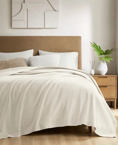 Croscill Andaz Solid Cotton Blanket, King/california King In Ivory