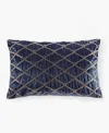 Croscill Aumont Oblong Decorative Pillow, 15" X 22" In Navy