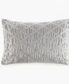 Croscill Aumont Oblong Decorative Pillow, 15" X 22" In Silver