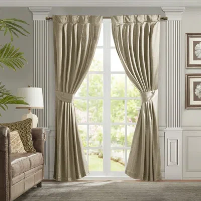 Croscill Avignon  Classics Single Curtain Panel With Tieback In Champagne
