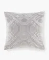 Croscill Biron Square Decorative Pillow, 18" X 18" In Silver