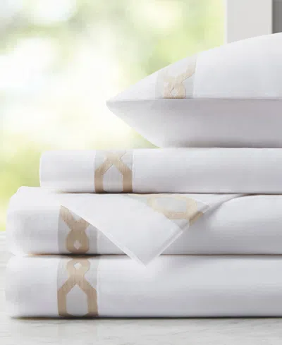 Croscill Closeout!  Hem 300 Thread Count Cotton Sateen 4-pc. Sheet Set, California King In Taupe