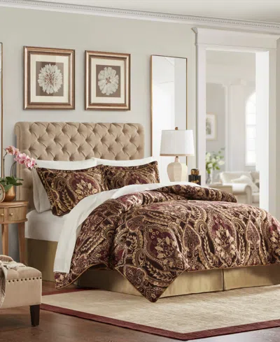 Croscill Julius 4-pc Comforter Set, California King In Burgundy